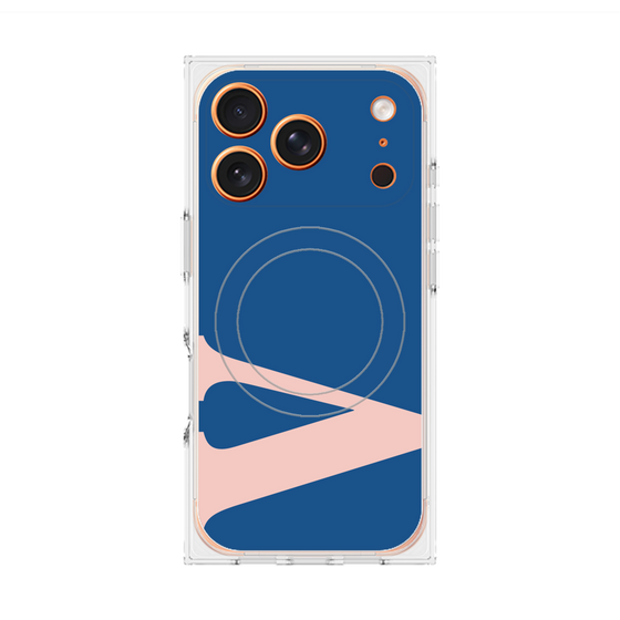 プレミアムスクエアケース with MagSafe［ オリジナル - initial color - V navy ］