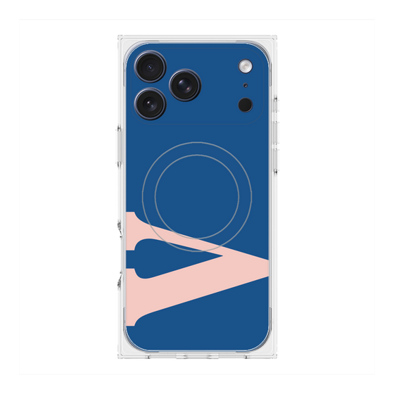 プレミアムスクエアケース with MagSafe［ オリジナル - initial color - V navy ］