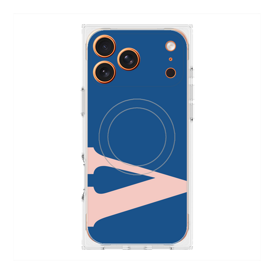 プレミアムスクエアケース with MagSafe［ オリジナル - initial color - V navy ］