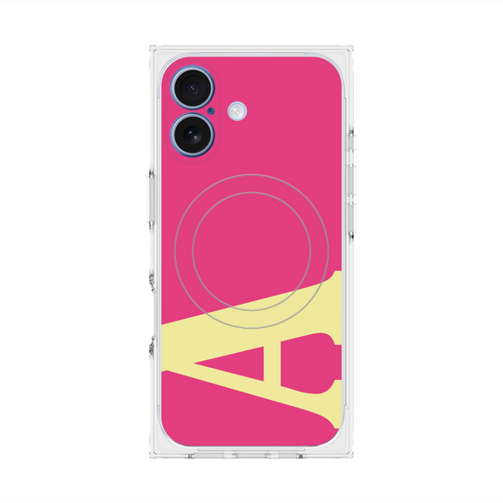 プレミアムスクエアケース with MagSafe［ オリジナル - initial color - A pink ］