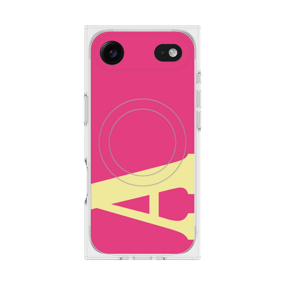 プレミアムスクエアケース with MagSafe［ オリジナル - initial color - A pink ］