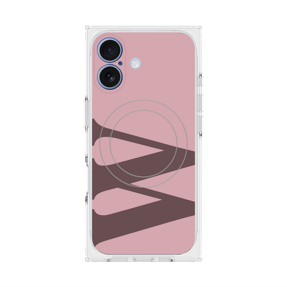 プレミアムスクエアケース with MagSafe［ オリジナル - initial color - W dusty pink ］