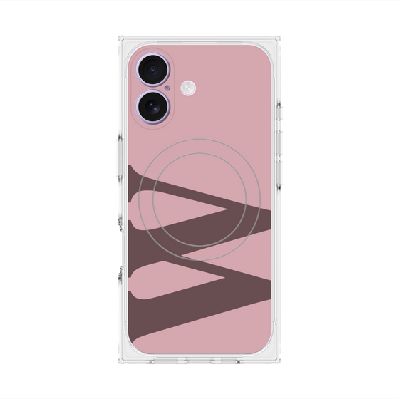 プレミアムスクエアケース with MagSafe［ オリジナル - initial color - W dusty pink ］