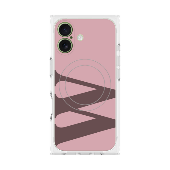プレミアムスクエアケース with MagSafe［ オリジナル - initial color - W dusty pink ］