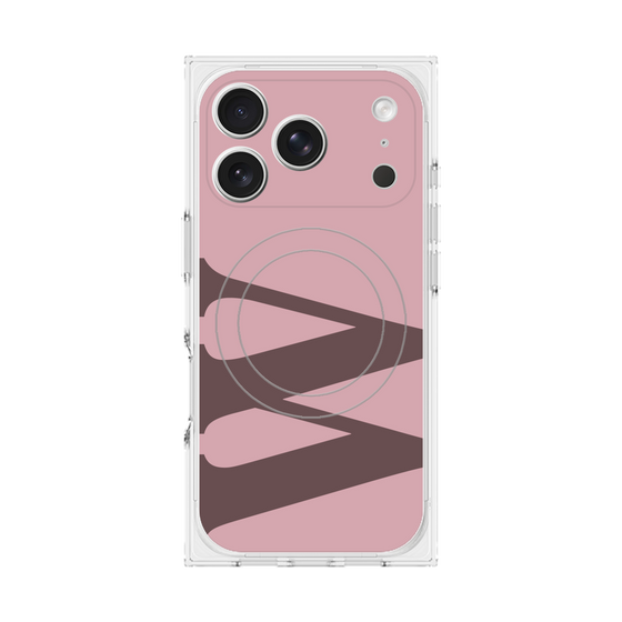プレミアムスクエアケース with MagSafe［ オリジナル - initial color - W dusty pink ］