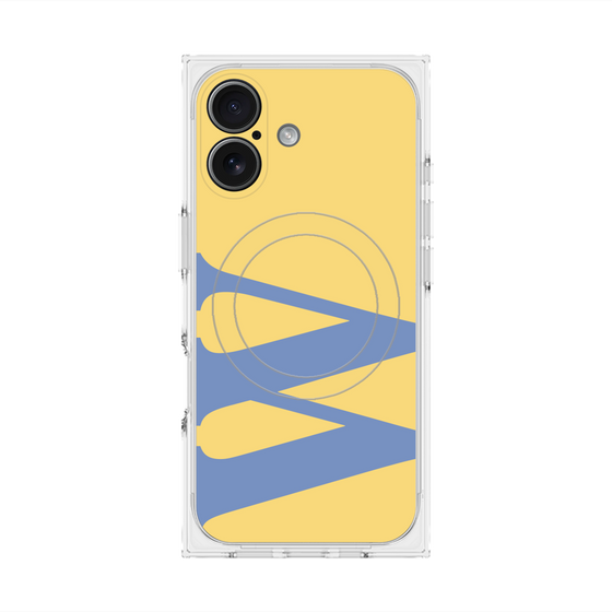 プレミアムスクエアケース with MagSafe［ オリジナル - initial color - W yellow ］