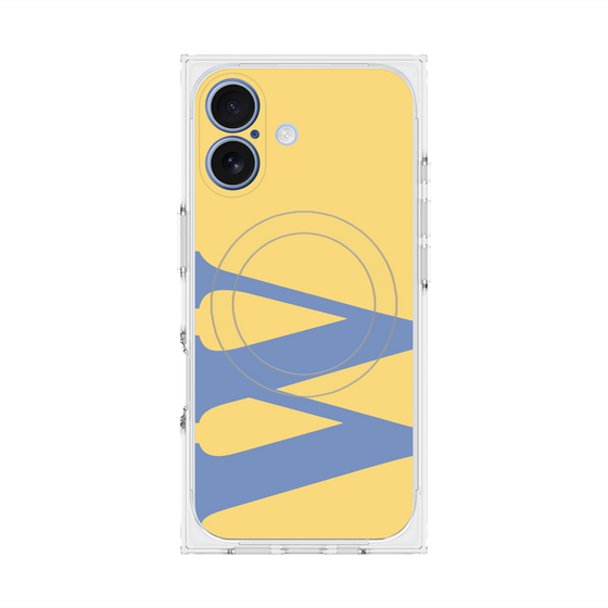 プレミアムスクエアケース with MagSafe［ オリジナル - initial color - W yellow ］