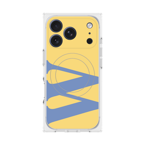 プレミアムスクエアケース with MagSafe［ オリジナル - initial color - W yellow ］
