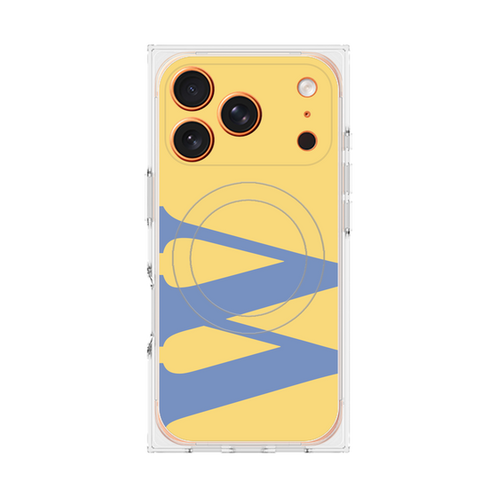 プレミアムスクエアケース with MagSafe［ オリジナル - initial color - W yellow ］