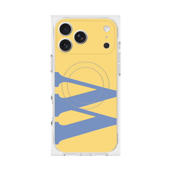 プレミアムスクエアケース with MagSafe［ オリジナル - initial color - W yellow ］