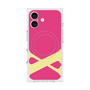プレミアムスクエアケース with MagSafe［ オリジナル - initial color - X pink ］