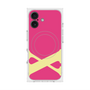 プレミアムスクエアケース with MagSafe［ オリジナル - initial color - X pink ］