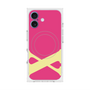 プレミアムスクエアケース with MagSafe［ オリジナル - initial color - X pink ］