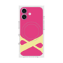 プレミアムスクエアケース with MagSafe［ オリジナル - initial color - X pink ］