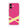 プレミアムスクエアケース with MagSafe［ オリジナル - initial color - X pink ］