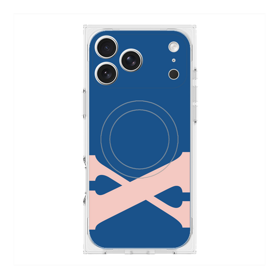 プレミアムスクエアケース with MagSafe［ オリジナル - initial color - X navy ］