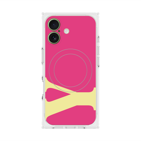 プレミアムスクエアケース with MagSafe［ オリジナル - initial color - Y pink ］