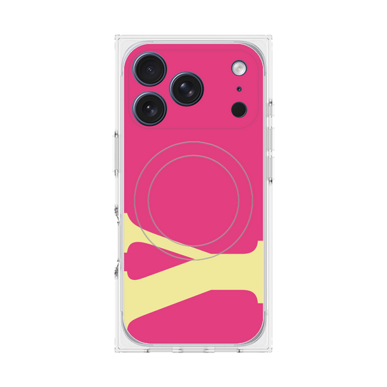 プレミアムスクエアケース with MagSafe［ オリジナル - initial color - Y pink ］