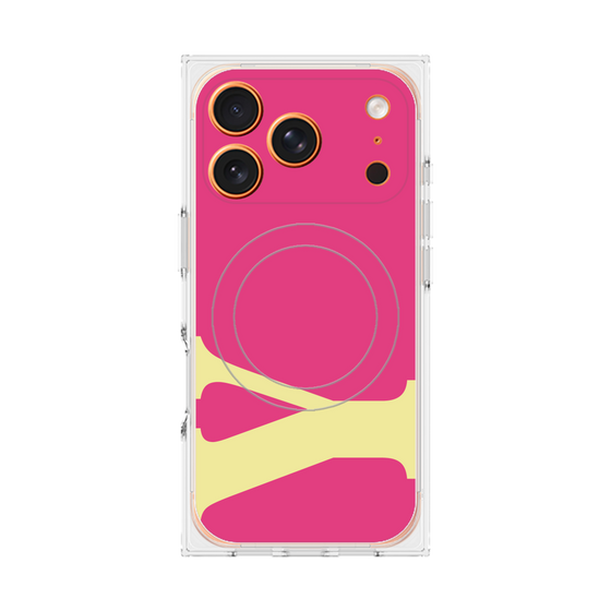 プレミアムスクエアケース with MagSafe［ オリジナル - initial color - Y pink ］