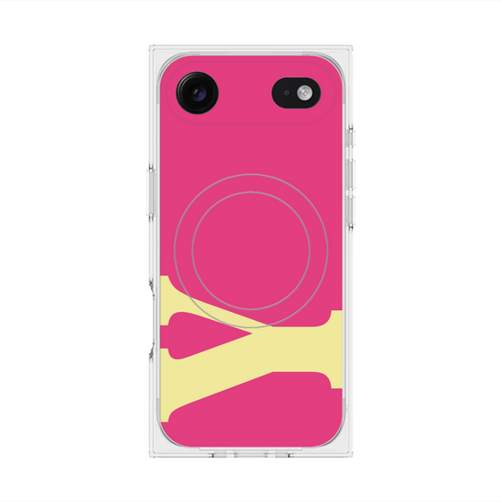 プレミアムスクエアケース with MagSafe［ オリジナル - initial color - Y pink ］