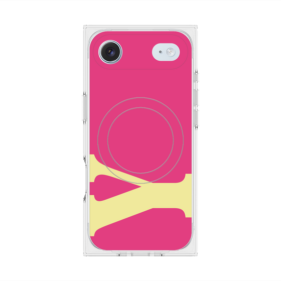 プレミアムスクエアケース with MagSafe［ オリジナル - initial color - Y pink ］