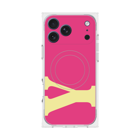 プレミアムスクエアケース with MagSafe［ オリジナル - initial color - Y pink ］