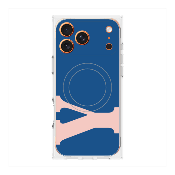 プレミアムスクエアケース with MagSafe［ オリジナル - initial color - Y navy ］
