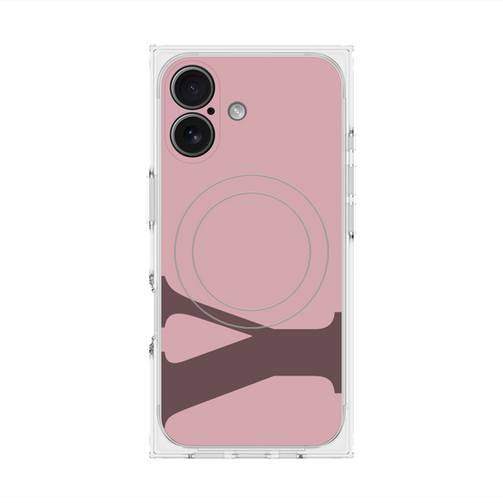 プレミアムスクエアケース with MagSafe［ オリジナル - initial color - Y dusty pink ］