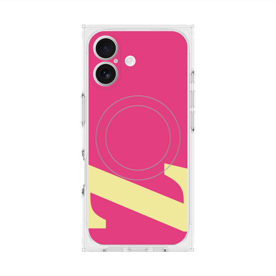 プレミアムスクエアケース with MagSafe［ オリジナル - initial color - Z pink ］