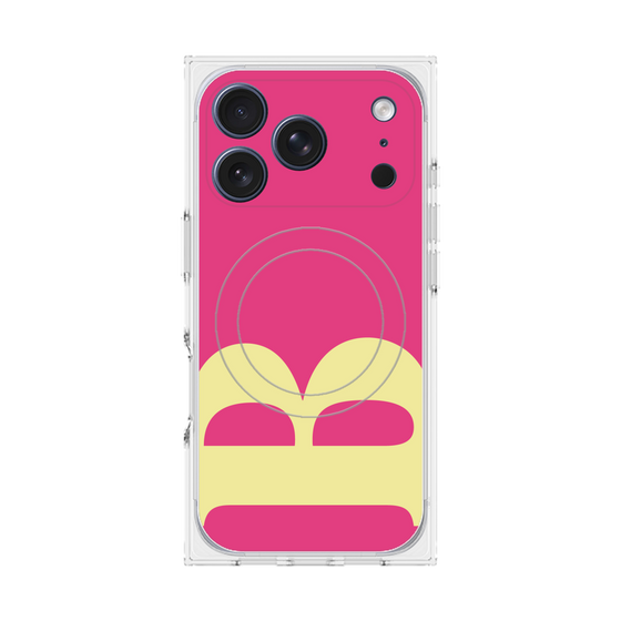 プレミアムスクエアケース with MagSafe［ オリジナル - initial color - B pink ］