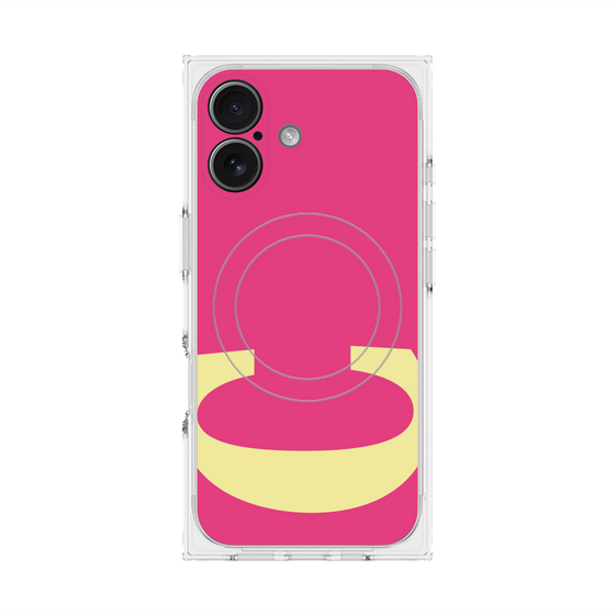 プレミアムスクエアケース with MagSafe［ オリジナル - initial color - C pink ］