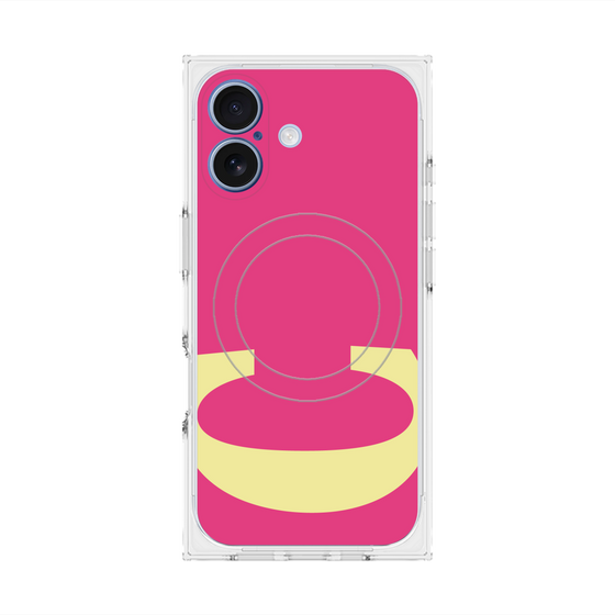 プレミアムスクエアケース with MagSafe［ オリジナル - initial color - C pink ］