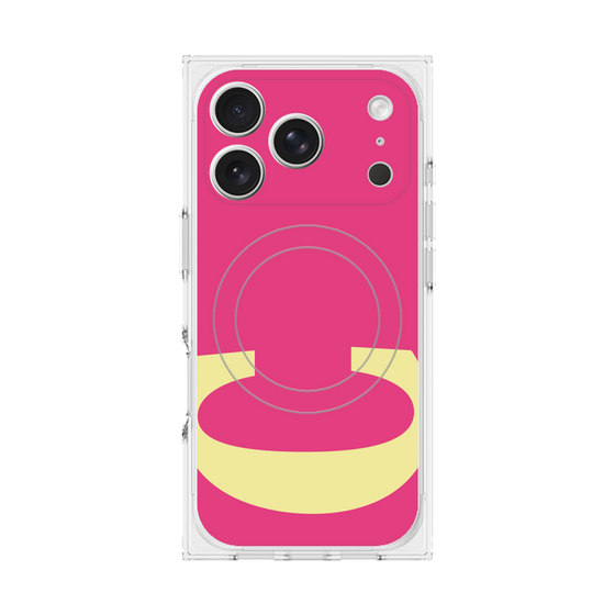 プレミアムスクエアケース with MagSafe［ オリジナル - initial color - C pink ］