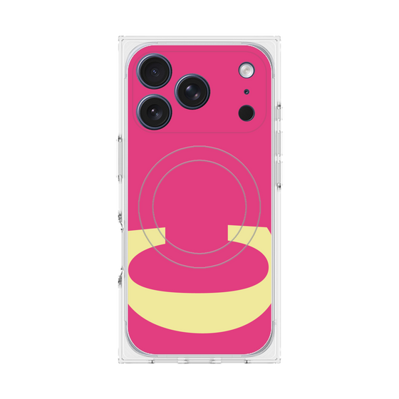 プレミアムスクエアケース with MagSafe［ オリジナル - initial color - C pink ］