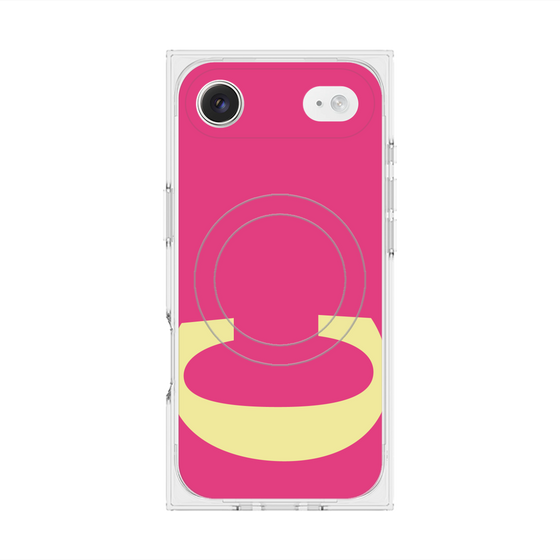 プレミアムスクエアケース with MagSafe［ オリジナル - initial color - C pink ］