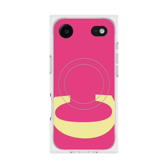 プレミアムスクエアケース with MagSafe［ オリジナル - initial color - C pink ］