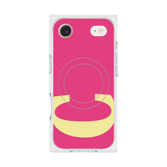 プレミアムスクエアケース with MagSafe［ オリジナル - initial color - C pink ］
