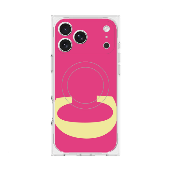 プレミアムスクエアケース with MagSafe［ オリジナル - initial color - C pink ］