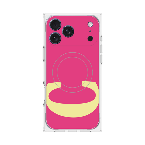 プレミアムスクエアケース with MagSafe［ オリジナル - initial color - C pink ］