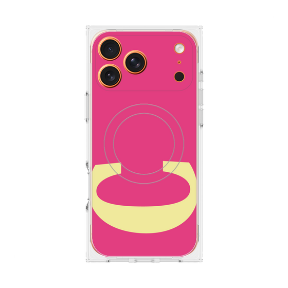 プレミアムスクエアケース with MagSafe［ オリジナル - initial color - C pink ］