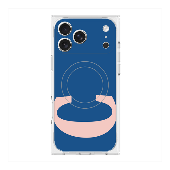 プレミアムスクエアケース with MagSafe［ オリジナル - initial color - C navy ］
