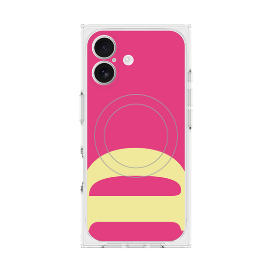 プレミアムスクエアケース with MagSafe［ オリジナル - initial color - D pink ］