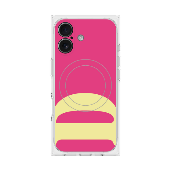 プレミアムスクエアケース with MagSafe［ オリジナル - initial color - D pink ］