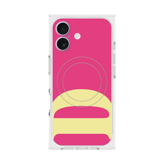 プレミアムスクエアケース with MagSafe［ オリジナル - initial color - D pink ］