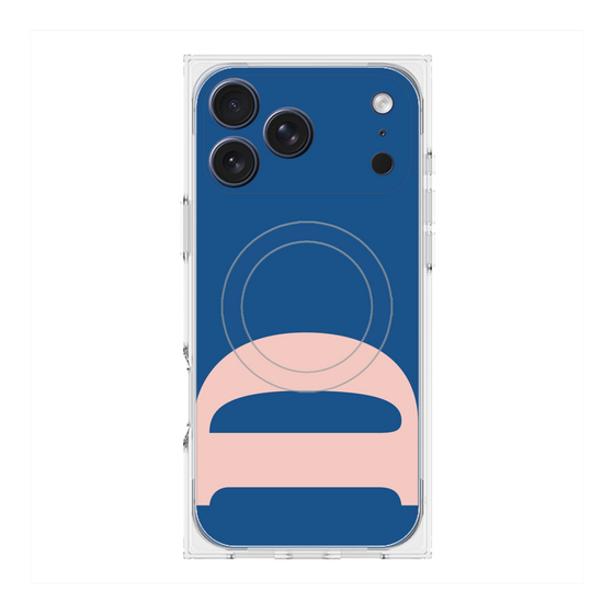 プレミアムスクエアケース with MagSafe［ オリジナル - initial color - D navy ］