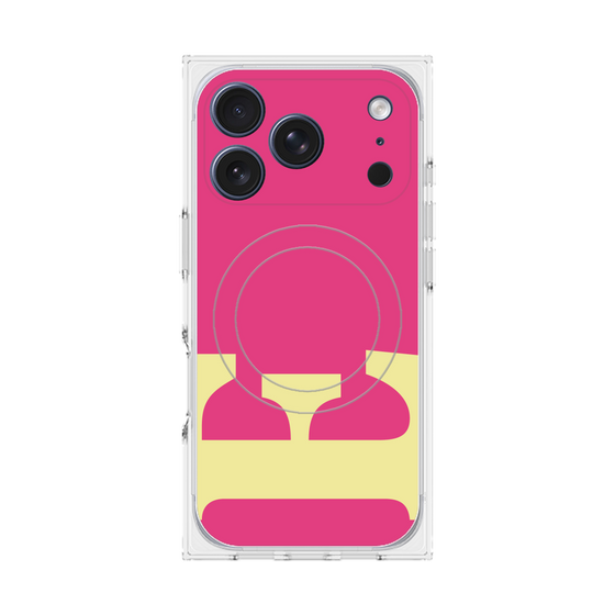 プレミアムスクエアケース with MagSafe［ オリジナル - initial color - E pink ］