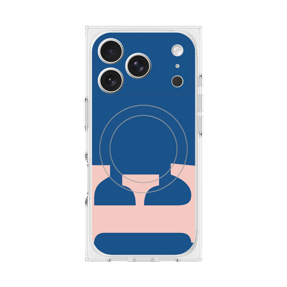 プレミアムスクエアケース with MagSafe［ オリジナル - initial color - E navy ］