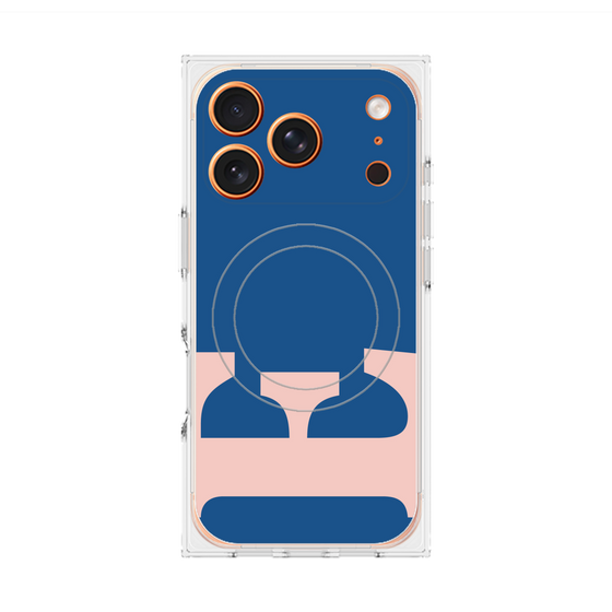 プレミアムスクエアケース with MagSafe［ オリジナル - initial color - E navy ］
