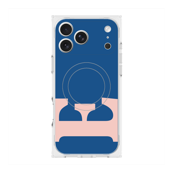 プレミアムスクエアケース with MagSafe［ オリジナル - initial color - E navy ］