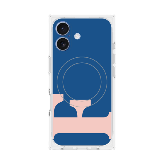プレミアムスクエアケース with MagSafe［ オリジナル - initial color - F navy ］
